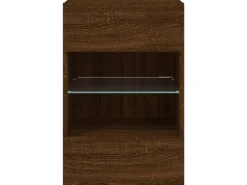vidaXL TV-Wandschrank mit LED-Leuchten Braun Eichen-Optik 40x30x60,5cm
