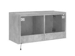 Clearance vidaXL TV-Wandschrank mit LED-Leuchten Betongrau 80x35x41 cm