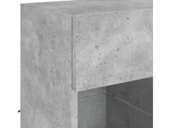 vidaXL TV-Wandschrank mit LED-Leuchten Betongrau 58,5x30x60,5 cm