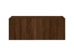 vidaXL TV-Wandschrank mit LED-Leuchten Braun Eichen-Optik 80x35x31 cm