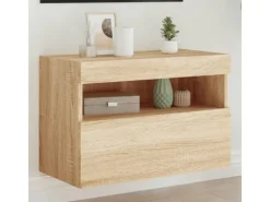 Online vidaXL TV-Wandschrank mit LED-Leuchten Sonoma-Eiche 60x30x40 cm