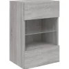 Sale vidaXL TV-Wandschrank mit LED-Leuchten Grau Sonoma 40x30x60,5 cm