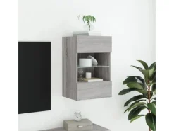 Sale vidaXL TV-Wandschrank mit LED-Leuchten Grau Sonoma 40x30x60,5 cm