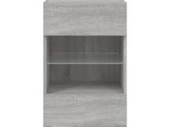 Sale vidaXL TV-Wandschrank mit LED-Leuchten Grau Sonoma 40x30x60,5 cm