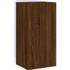 Outlet vidaXL TV-Wandschrank mit LED-Leuchten Braun Eichen-Optik 40,5x35x80cm