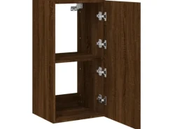 Outlet vidaXL TV-Wandschrank mit LED-Leuchten Braun Eichen-Optik 40,5x35x80cm