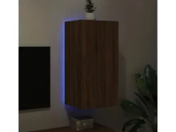 Outlet vidaXL TV-Wandschrank mit LED-Leuchten Braun Eichen-Optik 40,5x35x80cm