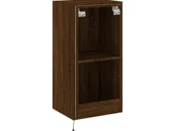 Outlet vidaXL TV-Wandschrank mit LED-Leuchten Braun Eichen-Optik 40,5x35x80cm