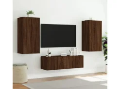 Outlet vidaXL TV-Wandschrank mit LED-Leuchten Braun Eichen-Optik 40,5x35x80cm