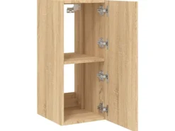 vidaXL TV-Wandschrank mit LED-Leuchten Sonoma-Eiche 30,5x35x70 cm