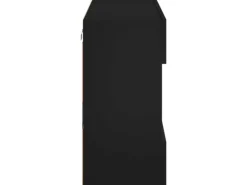 Outlet vidaXL TV-Wandschrank mit LED-Leuchten Schwarz 78,5x30x60,5 cm