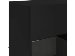 Outlet vidaXL TV-Wandschrank mit LED-Leuchten Schwarz 78,5x30x60,5 cm