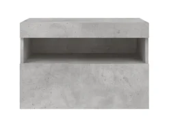 Clearance vidaXL TV-Wandschrank mit LED-Leuchten Betongrau 60x30x40 cm