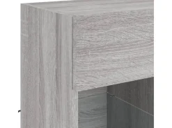 vidaXL TV-Wandschrank mit LED-Leuchten Grau Sonoma 58,5x30x60,5 cm