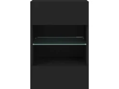 Online vidaXL TV-Wandschrank mit LED-Leuchten Schwarz 40x30x60,5 cm