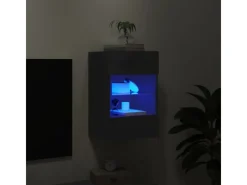 Online vidaXL TV-Wandschrank mit LED-Leuchten Schwarz 40x30x60,5 cm