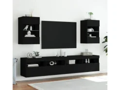 Online vidaXL TV-Wandschrank mit LED-Leuchten Schwarz 40x30x60,5 cm