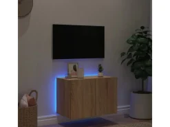 vidaXL TV-Wandschrank mit LED-Leuchten Sonoma-Eiche 60x35x41 cm