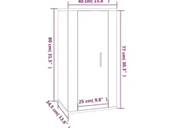 Online vidaXL TV-Wandschrank Schwarz 40x34,5x80 cm