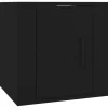 vidaXL TV-Wandschrank Schwarz 40x34,5x40 cm