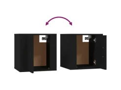 vidaXL TV-Wandschrank Schwarz 40x34,5x40 cm