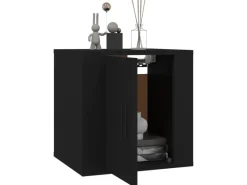 vidaXL TV-Wandschrank Schwarz 40x34,5x40 cm