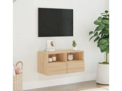 vidaXL TV-Wandschrank Sonoma-Eiche 60x30x30 cm Holzwerkstoff