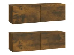 Online vidaXL TV-WandSchränke 2 Stk. Räuchereiche 100x30x30 cm Holzwerkstoff Modell 1