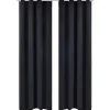 Outlet vidaXL Verdunkelungsvorhang mit Metallösen 270 x 245 cm Schwarz