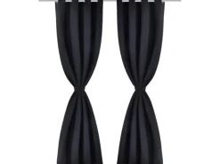 Outlet vidaXL Verdunkelungsvorhang mit Metallösen 270 x 245 cm Schwarz