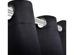 Outlet vidaXL Verdunkelungsvorhang mit Metallösen 270 x 245 cm Schwarz