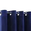 Best vidaXL Verdunkelungsvorhänge mit Ösen 2 Stk Samt Dunkelblau 140x245cm
