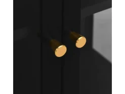 Clearance vidaXL Vitrine Schwarz 90x40x180 cm Stahl und Gehärtetes Glas