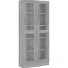 Outlet vidaXL Vitrinenschrank Grau Sonoma 82,5x30,5x185,5 cm Holzwerkstoff