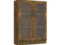 Clearance vidaXL Vitrinenschrank Räuchereiche 82,5x30,5x115 cm Holzwerkstoff