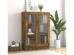 Clearance vidaXL Vitrinenschrank Räuchereiche 82,5x30,5x115 cm Holzwerkstoff