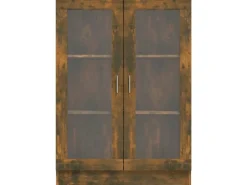 Clearance vidaXL Vitrinenschrank Räuchereiche 82,5x30,5x115 cm Holzwerkstoff