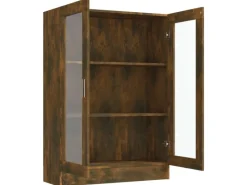 Clearance vidaXL Vitrinenschrank Räuchereiche 82,5x30,5x115 cm Holzwerkstoff