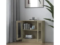 Clearance vidaXL Vitrinenschrank Sonoma-Eiche 82,5x30,5x80 cm Holzwerkstoff