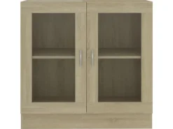 Clearance vidaXL Vitrinenschrank Sonoma-Eiche 82,5x30,5x80 cm Holzwerkstoff