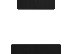 vidaXL Wand TV Schrank 4 Stk Schwarz Eichen-Optik Holzwerkstoff 3393361