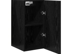 Hot vidaXL Wand TV Schrank Schwarz Eichen-Optik 30,5 x 30 x 60 cm 875069 Eiche Schwarz