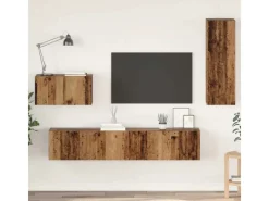 Online vidaXL Wand TV Schrank Set 4-Tlg 200 x 30 x 30 cm Holzwerkstoff 3393465 Altholz