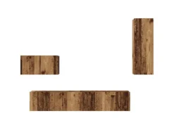 Online vidaXL Wand TV Schrank Set 4-Tlg 200 x 30 x 30 cm Holzwerkstoff 3393465 Altholz