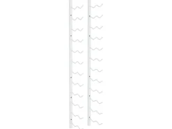 vidaXL Wand Weinregal für 24 Flaschen Weiß Eisen