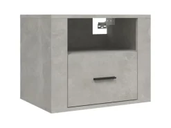 Clearance vidaXL Wand-Nachttisch Betongrau 50x36x40 cm