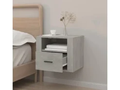 Clearance vidaXL Wand-Nachttisch Betongrau 50x36x40 cm