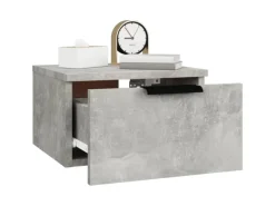 Hot vidaXL Wand-Nachttisch Betongrau 34x30x20 cm