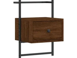 vidaXL Wand-Nachttisch Braun Eiche 35x30x51 cm Holzwerkstoff