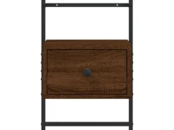 vidaXL Wand-Nachttisch Braun Eiche 35x30x51 cm Holzwerkstoff